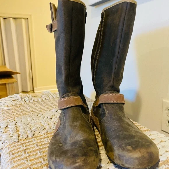 Women’s Merrell Haven Otter Brown Leather Waterproof Mid Calf Boots Size 9 - Picture 11 of 12